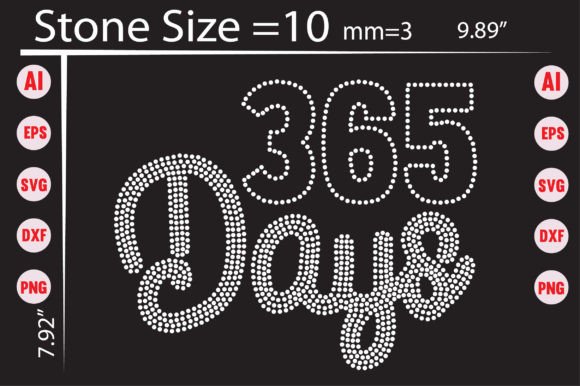 365 Days Rhinestone Templates: Your Year of Sparkle