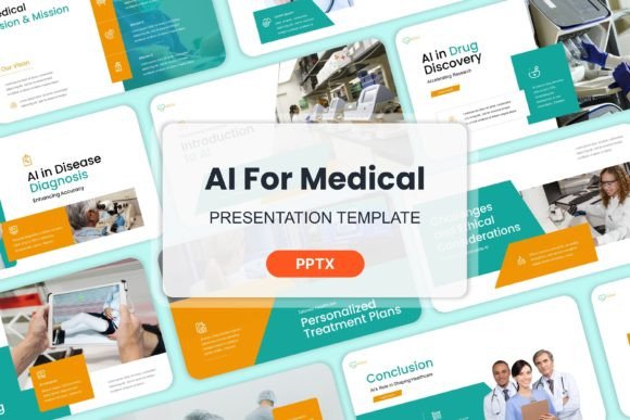 AI for Medical - Powerpoint Templates: A Design Asset for Modern Healthcare Communication
