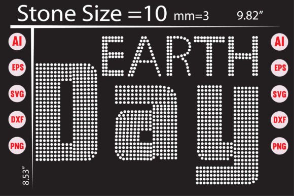 Earth Day Rhinestone Templates: A Sparkling Design Asset