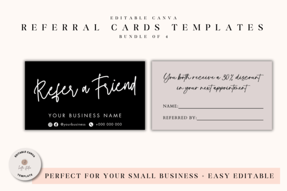 Editable Canva Referral Cards Templates: Grow Your Business with Style