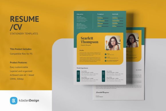 Elevate Your Job Hunt with Resume/CV PSD Design Templates Vol 196