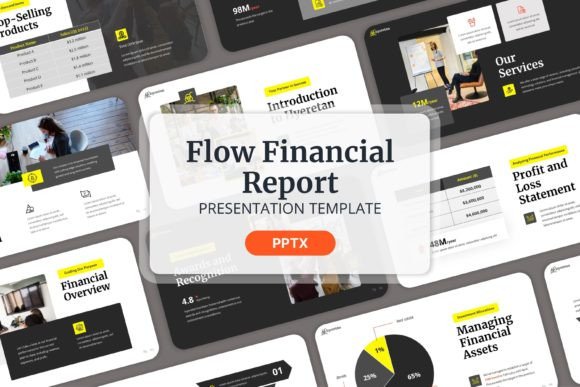 Flow Financial Report: A PPT Template for Modern Business Presentations