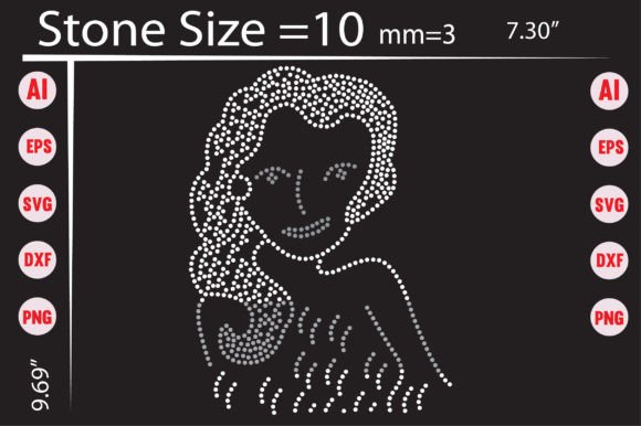 Girl Rhinestone Templates Design: A Designer’s Go-To for Sparkle