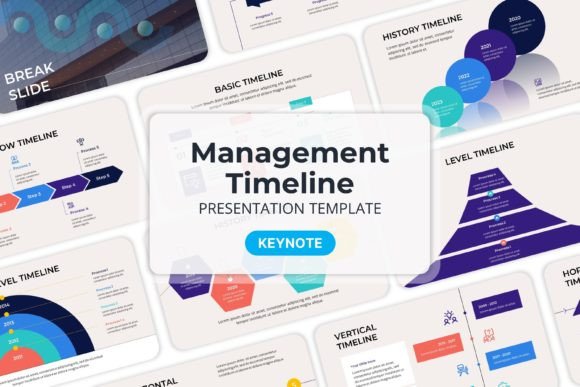 Management Timeline - Keynote Templates: Professional Creative Design
