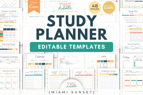 Master Your Academics with Study Planner Canva Templates