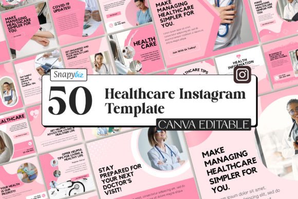 Modern Medical Branding: Healthcare Instagram Canva Templates