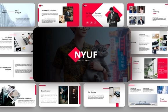 NYUF Agency PowerPoint Templates: A Modern Visual Identity