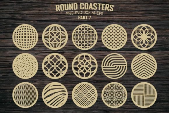 Round Coaster Templates: Cut Files for Creative Projects