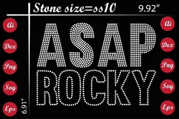 Unleash Your Creativity with Asap Rocky Rhinestone Templates Design