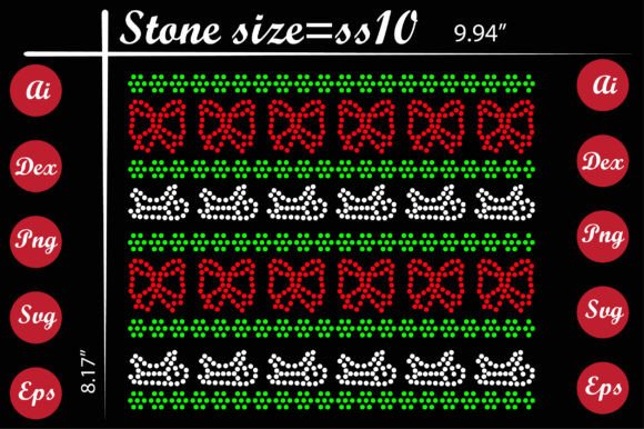 Unlock Festive Sparkle: Using Pattern Christmas Rhinestone Templates